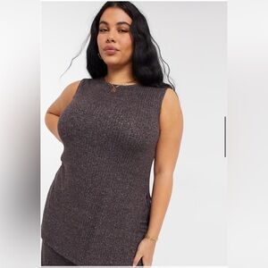 ASOS Simply Be Ribbed Sleeveless Top